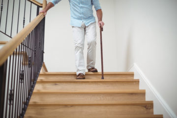 do stair lifts need loler - https://elements.envato.com/senior-man-climbing-downstairs-with-walking-stick-LTKQ9V2